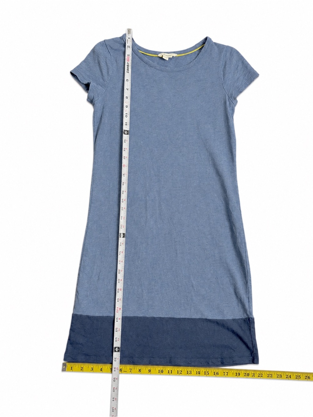 Boden 100% Cotton Dress Blue Two Tone Color Cottagecore Casual Summer Dress 4L - Picture 4 of 7